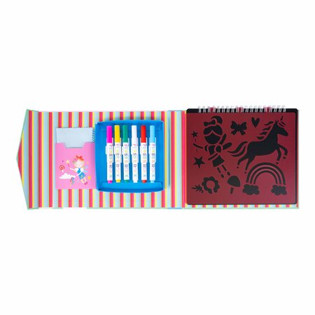 Carte tip tabla reutilizabila Chalkboard Sketchbook Rainbow Fairy, 3 ani+, Floss & Rock 648631