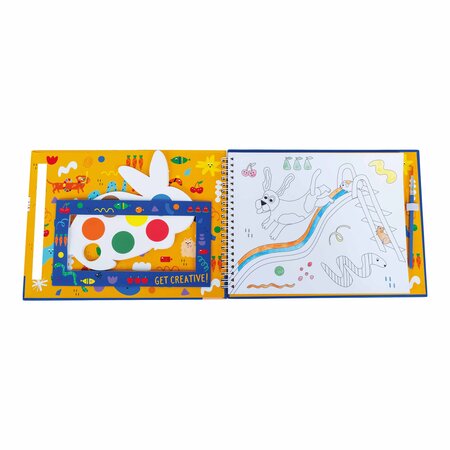 Carte de colorat cu acuarele, My Paint Pad Pets, 3 ani+, Floss & Rock 648651