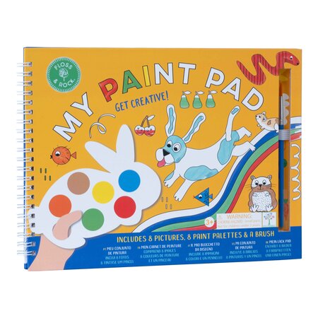 Carte de colorat cu acuarele, My Paint Pad Pets, 3 ani+, Floss&Rock