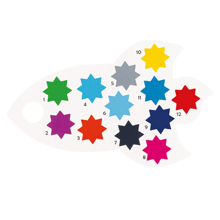 Carte de colorat cu acuarele pe numere, Paint by numbers Space, 5 ani+, Floss & Rock 648675
