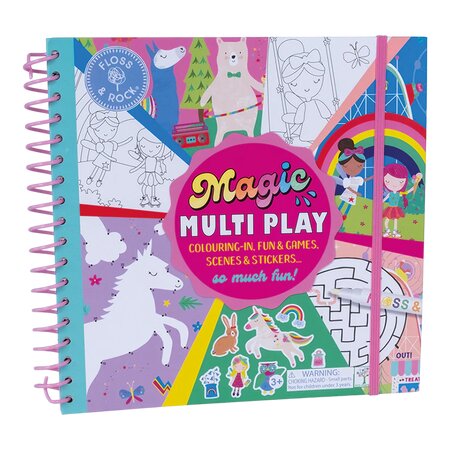 Caiet de activități reutilizabil, Magic Multi Play Rainbow Fairy, 3 ani+, Floss&Rock