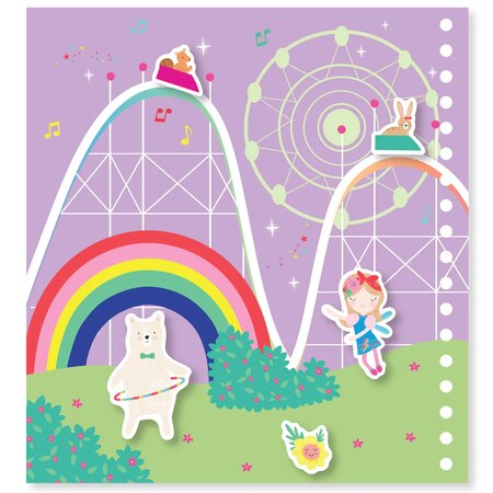 Caiet de activitati reutilizabil, Magic Multi Play Rainbow Fairy, 3 ani+, Floss & Rock 648692