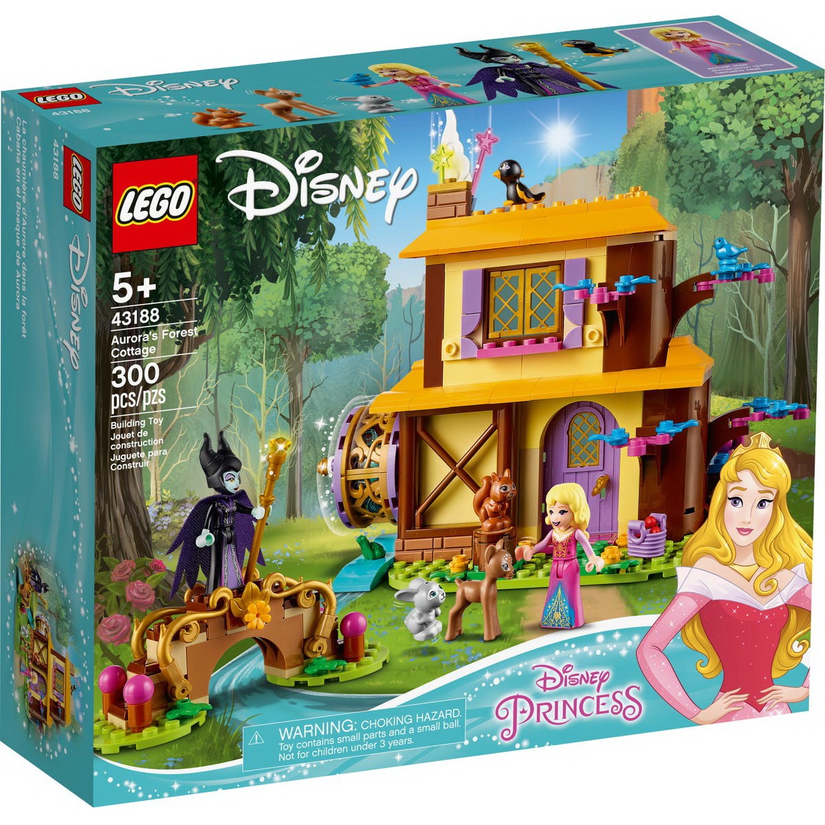 Casuta din padure a Aurorei Lego Disney, +5 ani, 43188, Lego