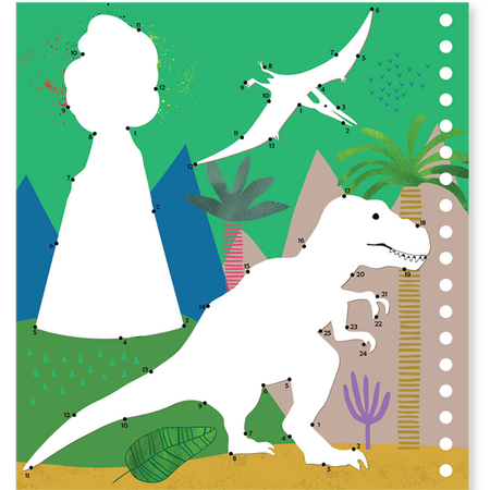 Caiet de activitati reutilizabil, Magic Multi Play Dino, 3 ani+, Floss & Rock 648697
