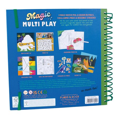 Caiet de activitati reutilizabil, Magic Multi Play Adventure, 3 ani+, Floss & Rock 648702