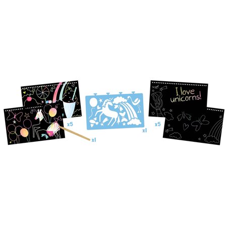 Caiet de activitati razuibil, Scratch & Play Fantasy, 3 ani+, Floss & Rock 648719
