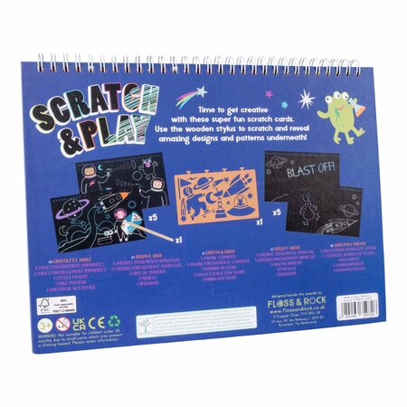 Caiet de activitati razuibil, Scratch & Play Space, 3 ani+, Floss & Rock 648722