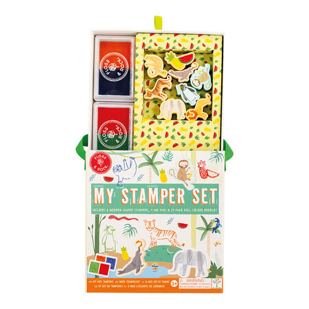 Set Stampile Jungle, 3 ani+, Floss & Rock 648756