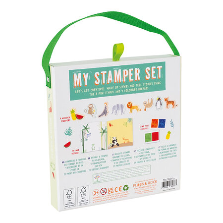 Set Stampile Jungle, 3 ani+, Floss & Rock 648757
