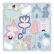 Jocuri magnetice in cutie metalica, 4 in 1, Fun & Games Enchanted, 3 ani+, Floss & Rock 648912