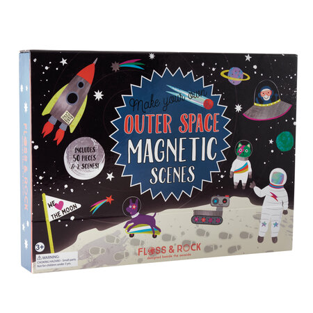 Joc magnetic educativ, Play Scenes Space, 3 ani+, Floss & Rock 648945