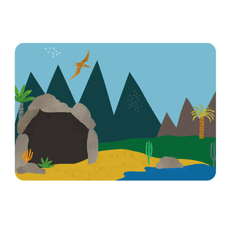 Joc magnetic educativ, Play Scenes Dino, 3 ani+, Floss & Rock 648949