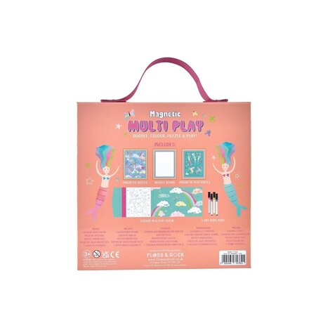 Joc magnetic 4 in 1, Multi Play Fantasy, 3 ani+, Floss & Rock 648960