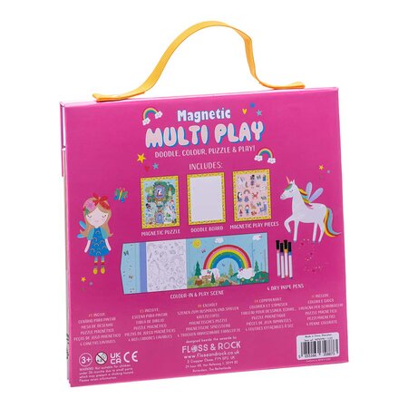 Joc magnetic 4 in 1, Multi Play Rainbow Fairy, 3 ani+, Floss & Rock 648961