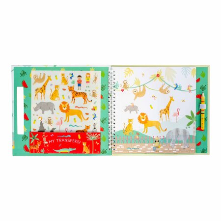 Caiet de activitati Transfer Fun Jungle, 3 ani+, Floss & Rock 649018