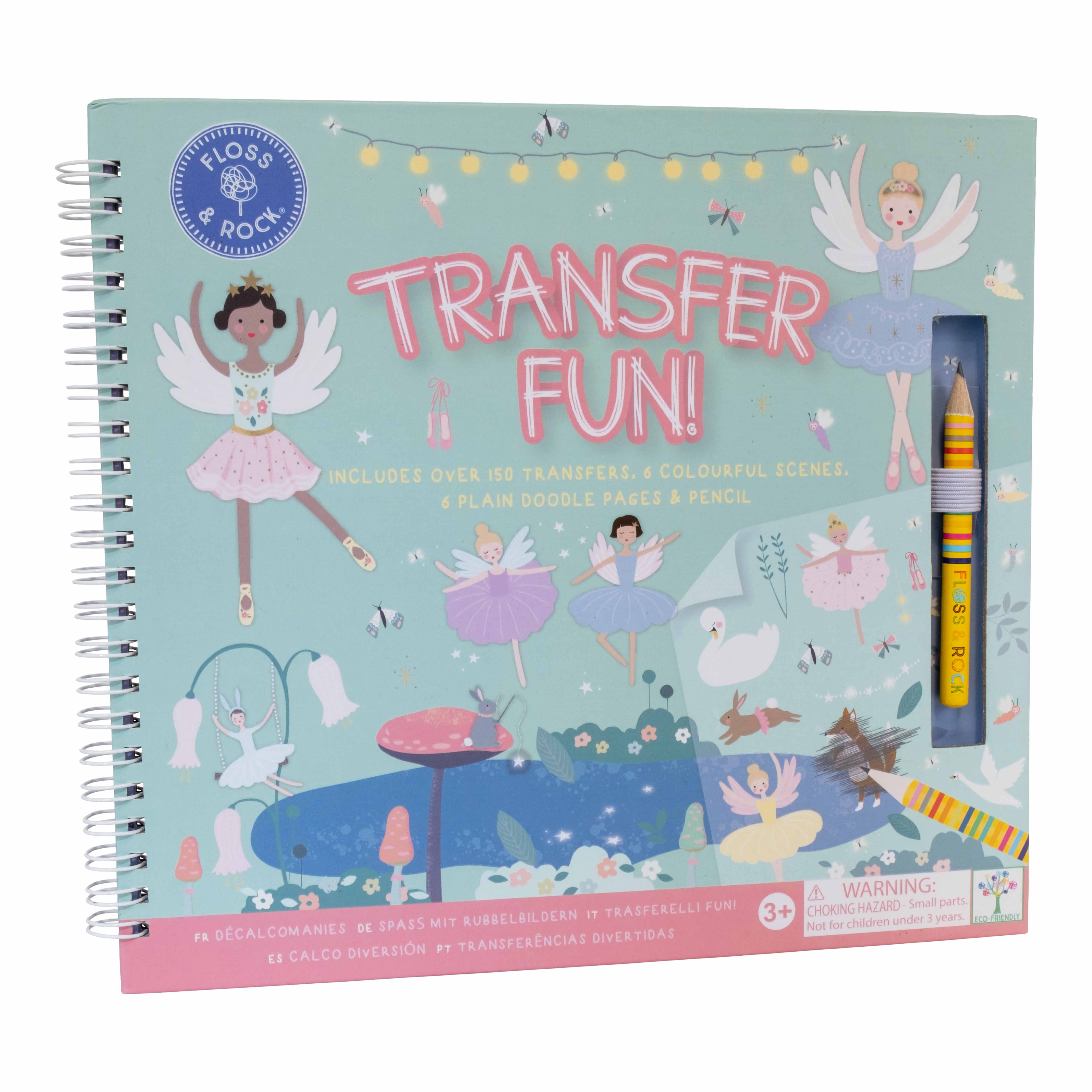 Caiet de activitati Transfer Fun Enchanted, 3 ani+, Floss & Rock