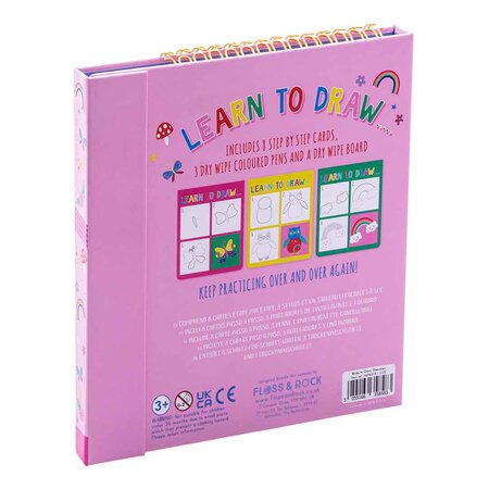 Kit pentru desen, reutilizabil Rainbow Fairy, 3 ani+, Floss & Rock 649040