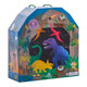 Cutie portabila cu figurine din lemn, Playbox Dino, 3 ani+, Floss & Rock 649045