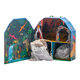 Cutie portabila cu figurine din lemn, Playbox Dino, 3 ani+, Floss & Rock 649047
