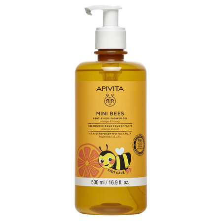 Gel de dus pentru copii Mini Bees Gentle Kids, 500 ml, Apivita