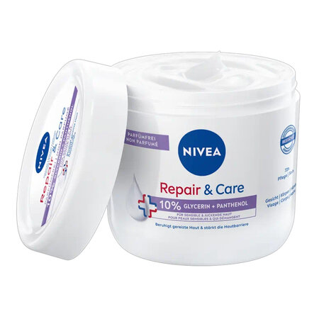 Crema cu 10% Glicerina si Pantenol Repair & Care, 400 ml, Nivea 649625