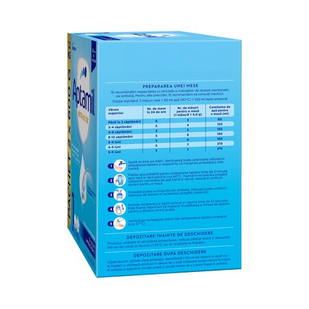 Lapte praf Nutri-Biotik 1, 0-6 luni, 1200 g, Aptamil 816705
