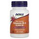 Vitamina D3, 5000 UI, 120 capsule, Now Foods 662242