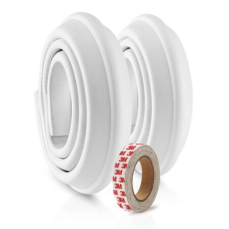 Set 2 benzi de protectie universala din spuma poliuretan, 2 x 1 m, Alb, 0-24 luni, Reer 649702