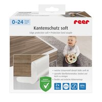 Set 2 benzi de protectie universala din spuma poliuretan, 2 x 1 m, Alb, 0-24 luni, Reer