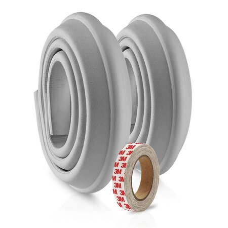 Set 2 benzi de protectie universala din spuma poliuretan, 2 x 1 m, Gri, 0-24 luni, Reer 649706