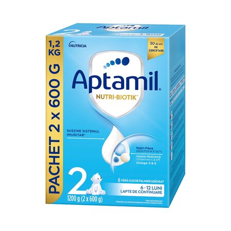 Lapte praf Nutri-Biotik, 2, 1200 g, 6-12 luni, Aptamil 816693