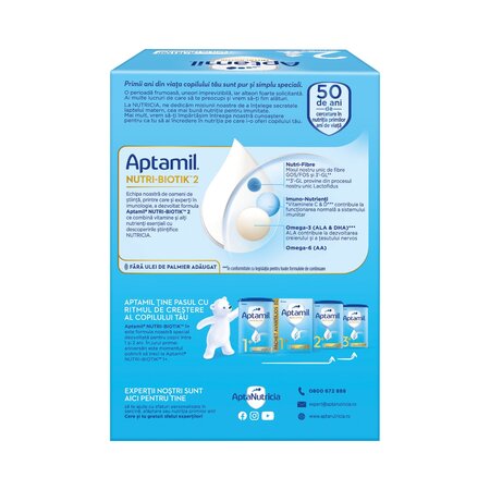 Lapte praf Nutri-Biotik, 2, 1200 g, 6-12 luni, Aptamil 816696