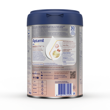 Lapte praf ProFutura DuoBiotik 1+, 1-2 ani, 800 g, Aptamil 649710