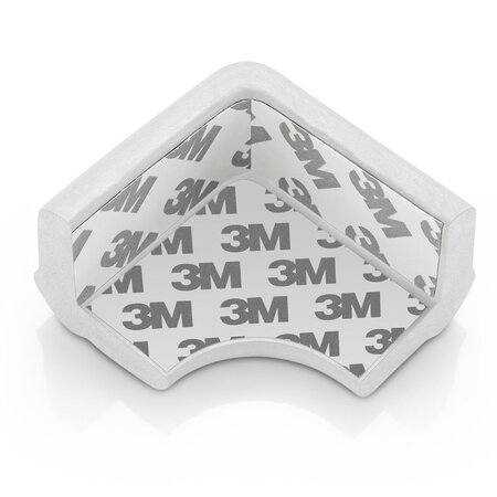 Set 4 protectii de colturi din spuma poliuretan, cu banda adeziva, Alb, 0-24 luni, Reer 649717