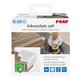 Set 4 protectii de colturi din spuma poliuretan, cu banda adeziva, Alb, 0-24 luni, Reer 649719