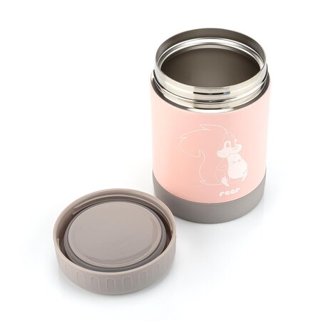 Cutie termica pentru mancare din otel inoxidabil vidat, Roz, 300 ml, Reer 649734