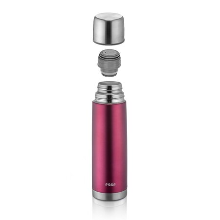 Sticla termos din otel inoxidabil vidat, Rosu, 450 ml, Reer 649792