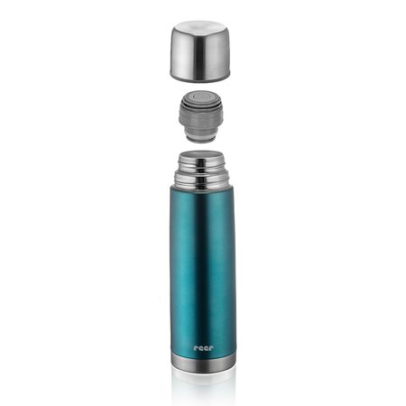 Sticla termos din otel inoxidabil vidat, Albastru, 450 ml, Reer 649797