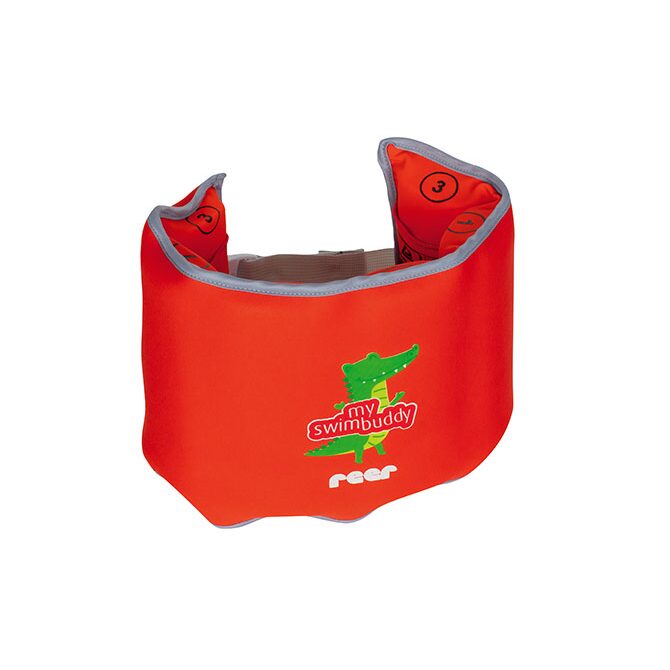 Centura de inot din neopren pentru copii, ajustabila, 2-6 ani, 15-30 kg, Rosu, Reer