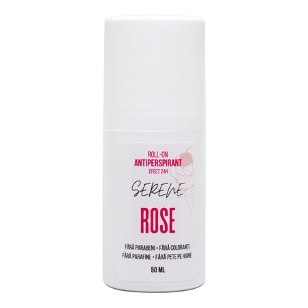 Antiperspirant roll-on cu parfum de Trandafir, 50 ml, Serene