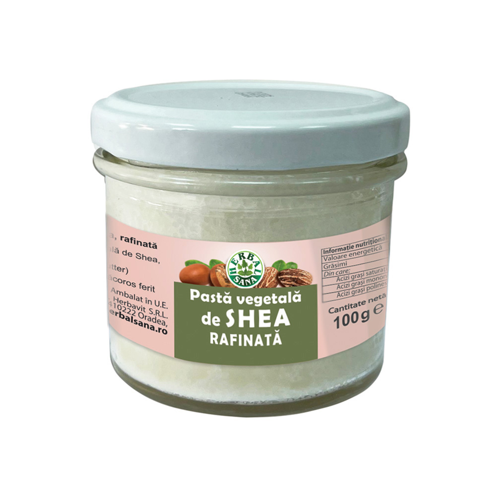 Pasta vegetala de Shea rafinata, 100 g, Herbal Sana