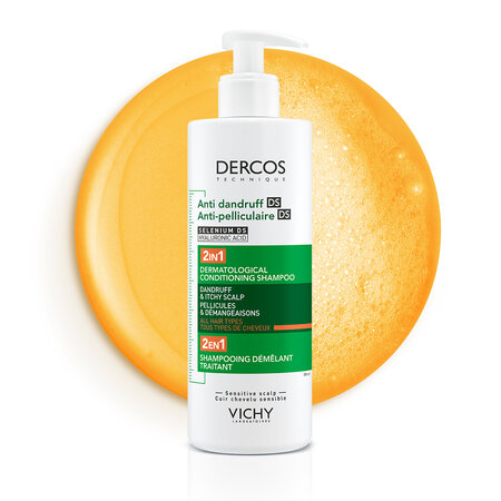 Sampon si balsam 2 in 1 Dercos, 390 ml, Vichy 650483