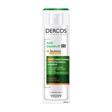 Sampon si balsam 2 in 1 Dercos, 200 ml, Vichy 812958