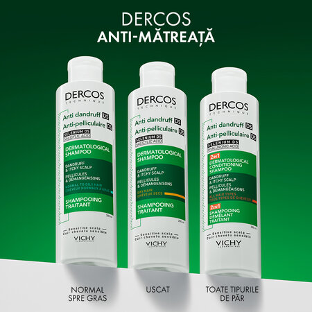 Sampon si balsam 2 in 1 Dercos, 200 ml, Vichy 650502