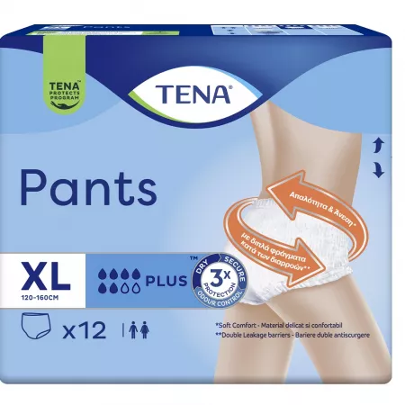 Chiloti pentru incontinenta Pants Plus, XL, 12 bucati, Tena