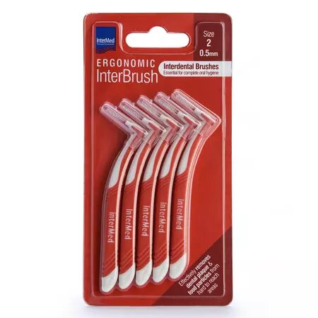 Periute interdentare Ergonomic InterBrush, 5 bucati, Size 2 0.50 mm, Intermed
