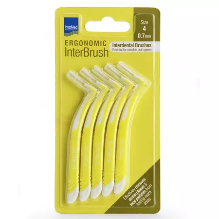 Periute interdentare Ergonomic InterBrush, 5 bucati, Size 4 0.70 mm, Intermed