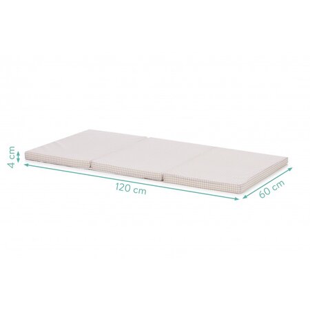 Saltea pliabila Carouri, 120x60x4 cm, Beige, Fillikid 650530