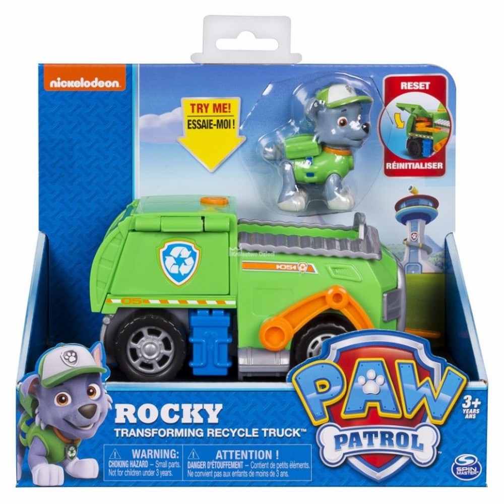 Figurina si autovehicul Remorcherul lui Rocky, Paw Patrol, Nikelodeon