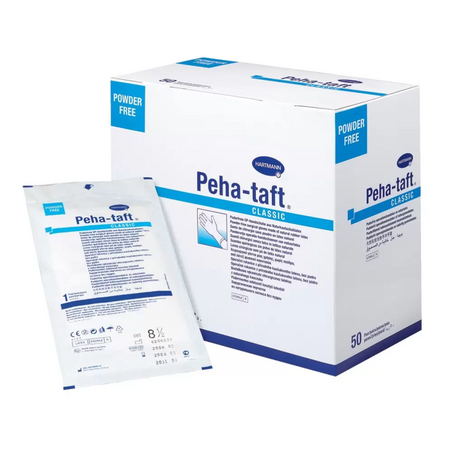 Manusi sterile latex nepudrat Peha Taft, marimea L, 50 perechi, Hartmann